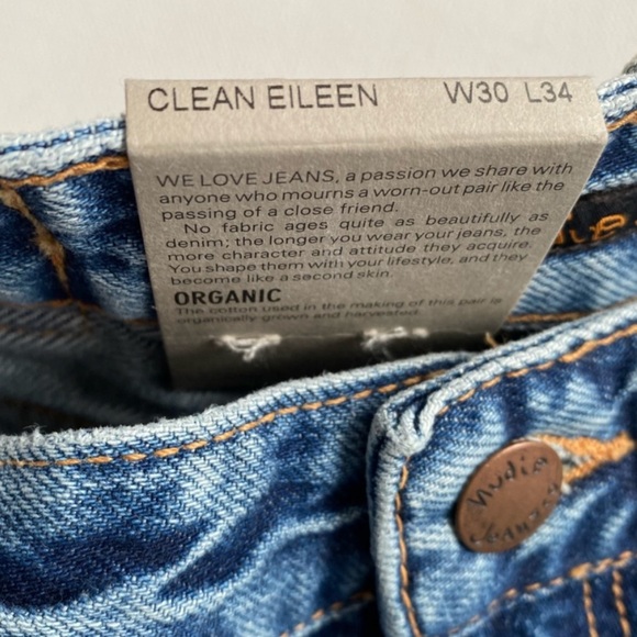 NWT Nudie Jeans Wide Leg High Waist Loose/Relaxed Fit Tall Long Sz 30x34 - Picture 8 of 11